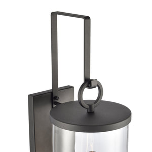 Atlas Hopkins 30" High Modern Outdoor Sconce - Durable Charcoal Black Lantern for Stylish Illumination OL11161-BK