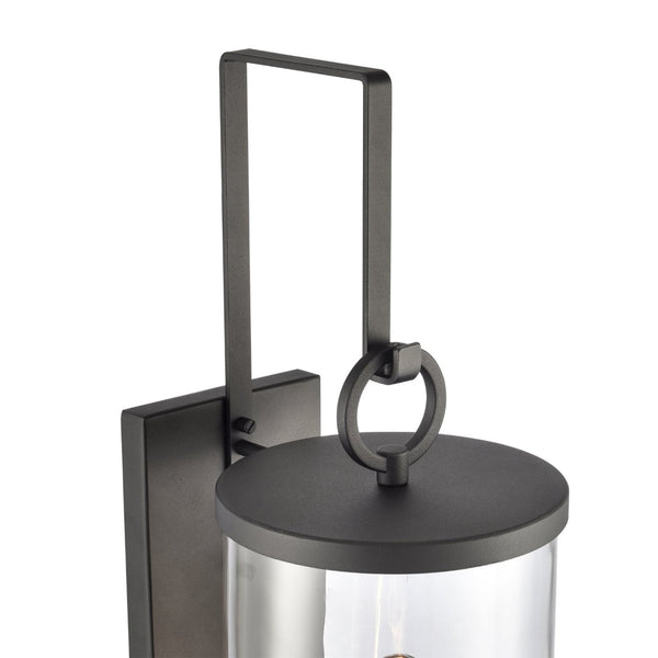 Atlas Hopkins 30" High Modern Outdoor Sconce - Durable Charcoal Black Lantern for Stylish Illumination OL11161-BK