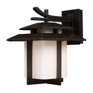 Atlas Kanso Outdoor Sconce - Elegant Japanese-Inspired Design for Modern Exterior Spaces and Safety Lighting Aged Bronze 10'' OL11165-BZ