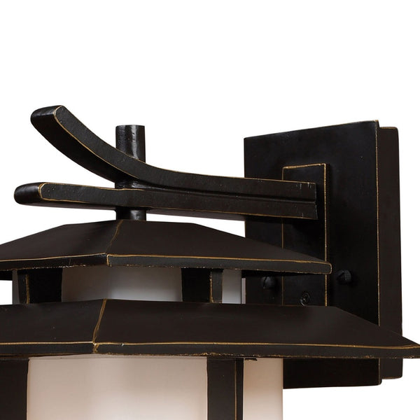 Atlas Kanso Outdoor Sconce - Elegant Japanese-Inspired Design for Modern Exterior Spaces and Safety Lighting Aged Bronze 10'' OL11165-BZ