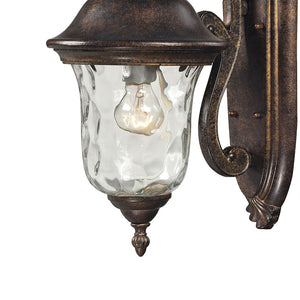 Atlas Lafayette 1-Light Outdoor Wall Sconce - Timeless Elegance with Blown Glass Shade for Curb Appeal Regal Bronze 8'' OL11167-BZ