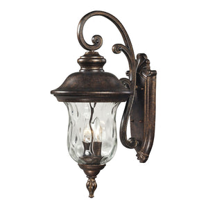 Atlas Lafayette 1-Light Outdoor Wall Sconce - Timeless Elegance with Blown Glass Shade for Curb Appeal Regal Bronze 12'' OL11168-BZ
