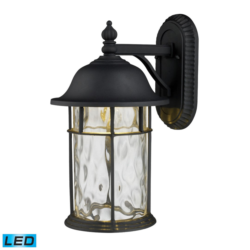Atlas Lapuente 14" High Outdoor Wall Sconce - Mission-Style, Matte Black, LED, Durable & Elegant Illumination OL11169-BK