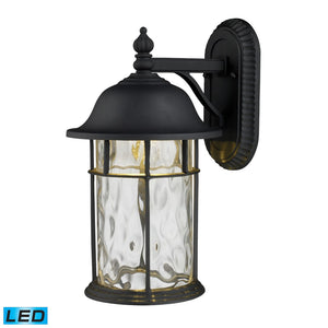 Atlas Lapuente 14" High Outdoor Wall Sconce - Mission-Style, Matte Black, LED, Durable & Elegant Illumination OL11169-BK