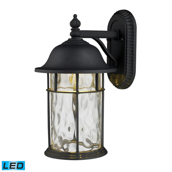 Atlas Lapuente 14" High Outdoor Wall Sconce - Mission-Style, Matte Black, LED, Durable & Elegant Illumination OL11169-BK