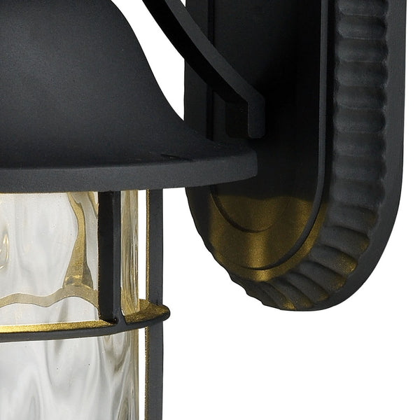 Atlas Lapuente 14" High Outdoor Wall Sconce - Mission-Style, Matte Black, LED, Durable & Elegant Illumination OL11169-BK