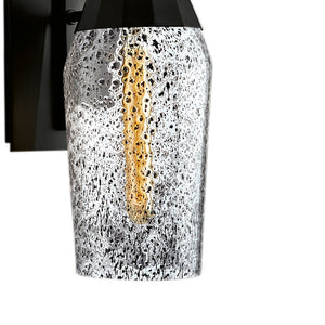 Atlas Lyrids 16" High Outdoor Wall Sconce - Matte Black Lantern with Speckled Inclusion Glass Shade OL11171-BK