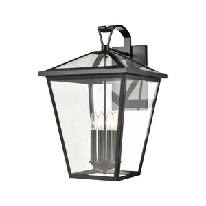 Atlas Main Street 23'' High 4-Light Outdoor Sconce - Elegant Black Lantern for Entryways & Patios OL11174-BK