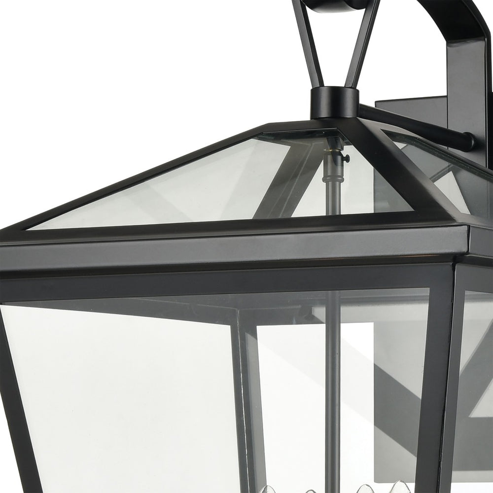 Atlas Main Street 23'' High 4-Light Outdoor Sconce - Elegant Black Lantern for Entryways & Patios OL11174-BK