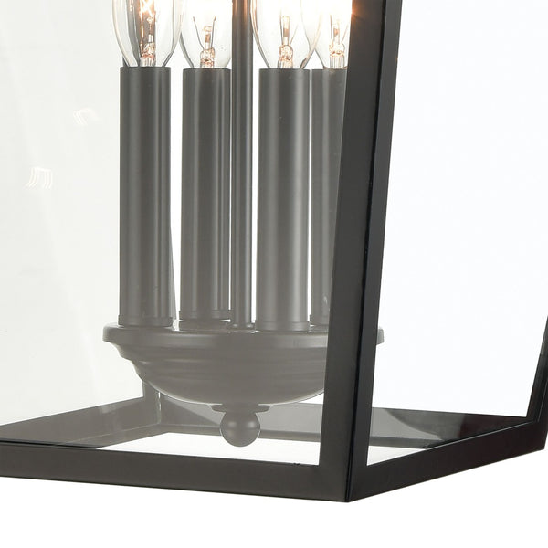 Atlas Main Street 23'' High 4-Light Outdoor Sconce - Elegant Black Lantern for Entryways & Patios OL11174-BK