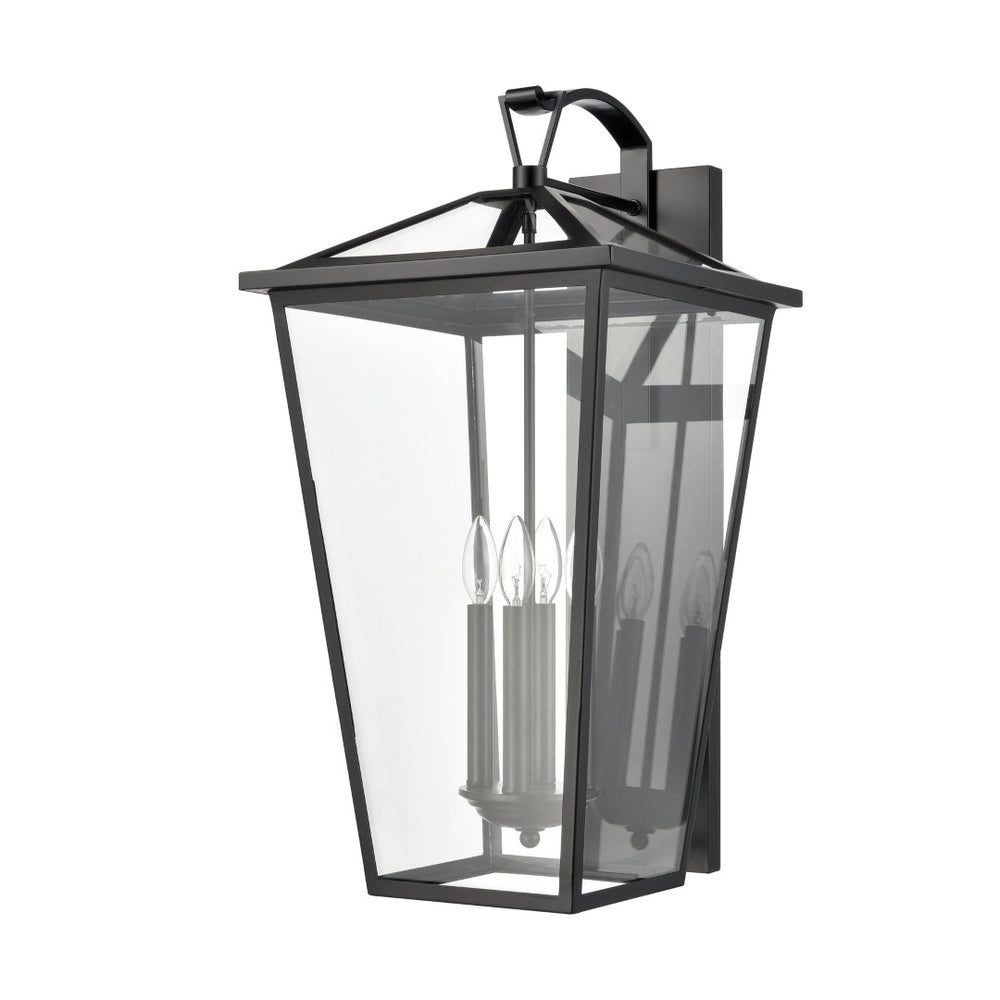 Atlas Main Street 28'' High 4-Light Outdoor Wall Sconce - Timeless Black Lantern Design for Curb Appeal OL11175-BK