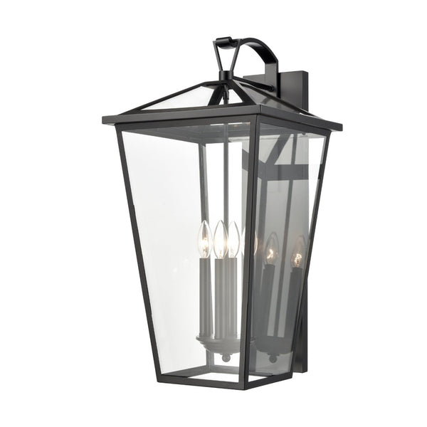 Atlas Main Street 28'' High 4-Light Outdoor Wall Sconce - Timeless Black Lantern Design for Curb Appeal OL11175-BK