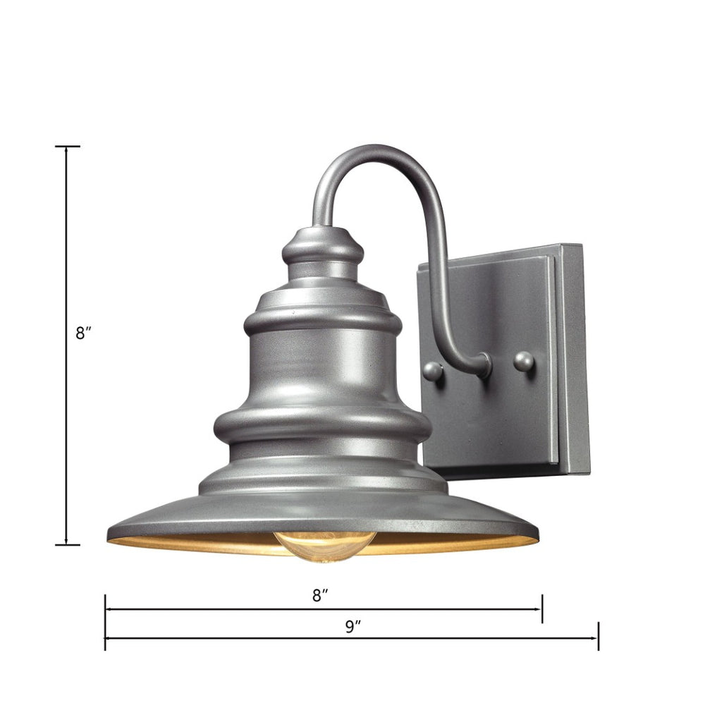 Atlas Marina 8'' High Nautical-Inspired Outdoor Sconce for Stylish Entryway and Patio Illumination Matte Silver OL11176-SV