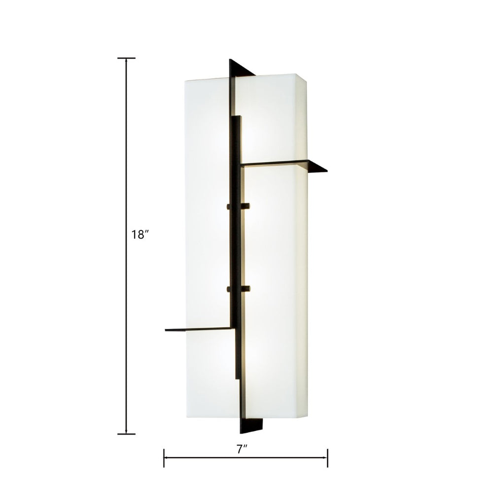 Atlas Matrix 18'' High Integrated LED Outdoor Sconce - Stylish Matte Black Illumination for Modern Exteriors OL11178-BK