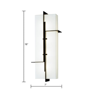 Atlas Matrix 18'' High Integrated LED Outdoor Sconce - Stylish Matte Black Illumination for Modern Exteriors OL11178-BK