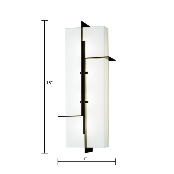 Atlas Matrix 18'' High Integrated LED Outdoor Sconce - Stylish Matte Black Illumination for Modern Exteriors OL11178-BK