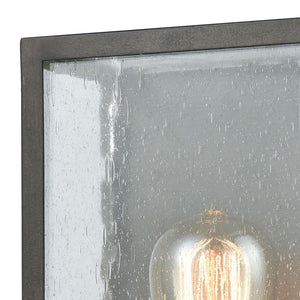 Atlas McKenzie 11" High 1-Light Outdoor Sconce - Modern Blackened Bronze with Brushed Brass Accent OL11179-BZ