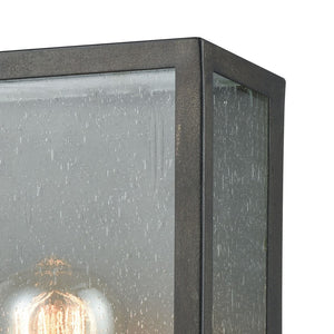 Atlas McKenzie 11" High 1-Light Outdoor Sconce - Modern Blackened Bronze with Brushed Brass Accent OL11179-BZ