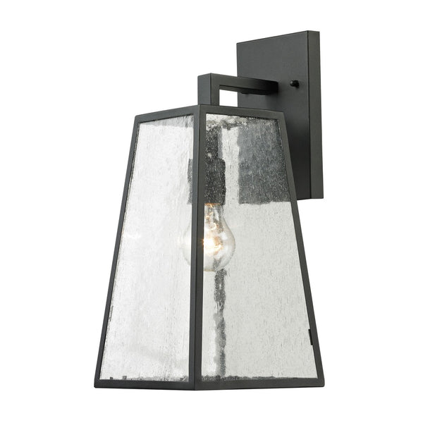 Atlas Meditterano 1-Light Outdoor Sconce - Stylish Transitional Design for Porch, Patio, and Entryway Lighting Matte Black 7'' OL11180-BK
