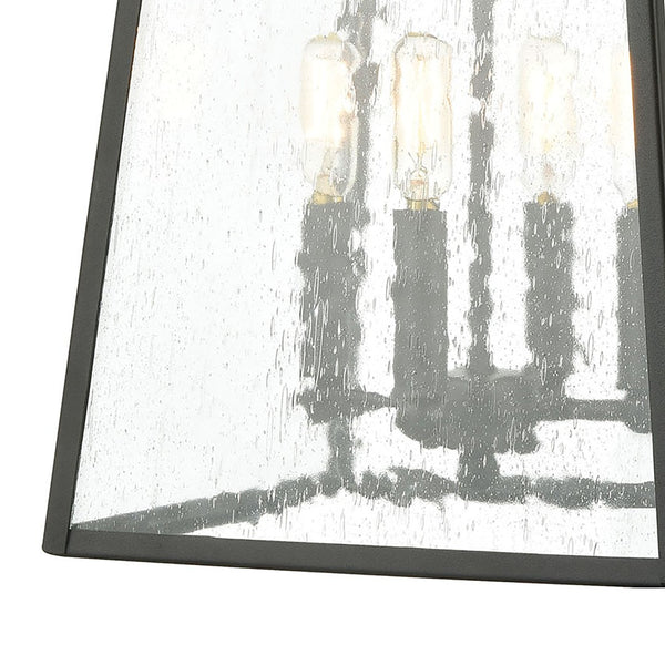 Atlas Meditterano 1-Light Outdoor Sconce - Stylish Transitional Design for Porch, Patio, and Entryway Lighting Matte Black 11'' OL11181-BK