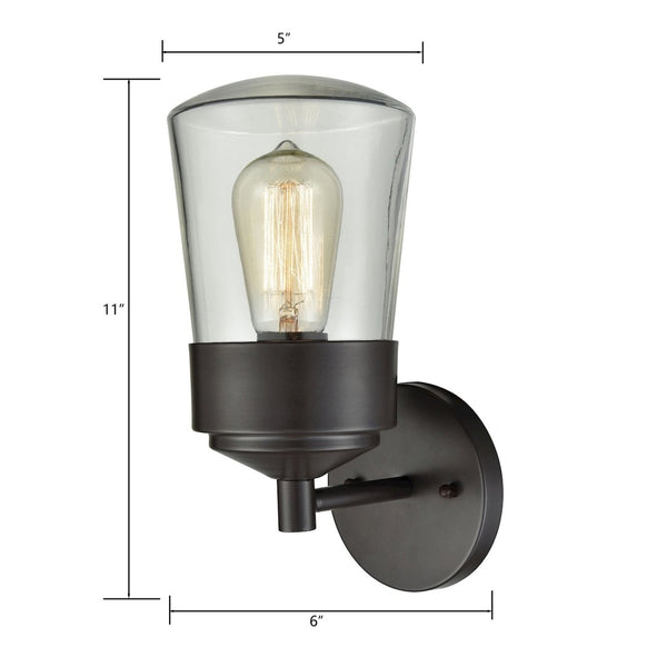Atlas Mullen Gate 11" High Outdoor Sconce - Stylishly Illuminate Your Entryway with Timeless Elegance Oil Rubbed Bronze 5'' OL11185-BZ