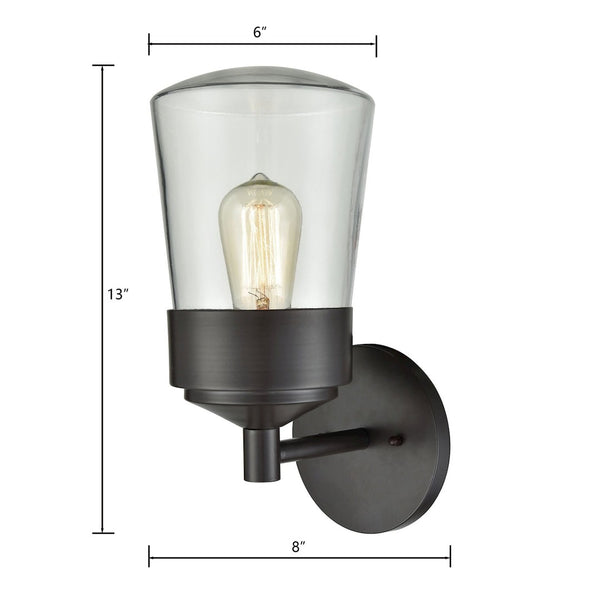 Atlas Mullen Gate 11" High Outdoor Sconce - Stylishly Illuminate Your Entryway with Timeless Elegance Oil Rubbed Bronze 6'' OL11186-BZ