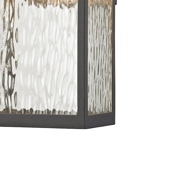 Atlas Newcastle Outdoor Sconce - Modern Minimalist Design with Concealed LED for Elegant Ambiance Textured Matte Black 7'' OL11188-BK