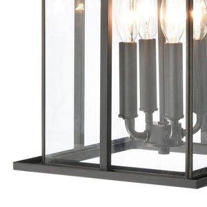 Atlas Oak Park Outdoor Sconce - Mission-Style 1-Light Fixture with Durable Construction for Exterior Elegance Matte Black 11'' OL11192-BK