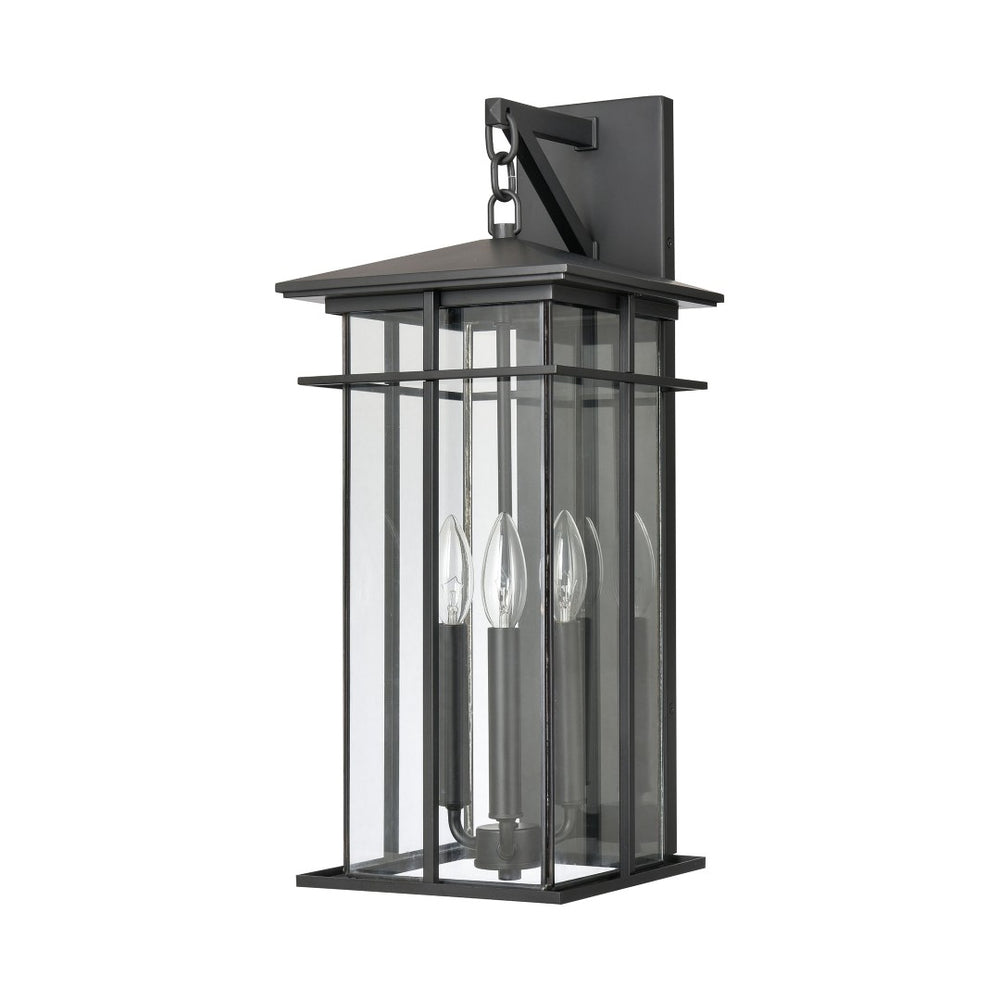 Atlas Oak Park 22'' High 3-Light Outdoor Sconce - Stylish Matte Black Fixture for Timeless Curb Appeal OL11193-BK