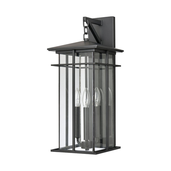 Atlas Oak Park 22'' High 3-Light Outdoor Sconce - Stylish Matte Black Fixture for Timeless Curb Appeal OL11193-BK