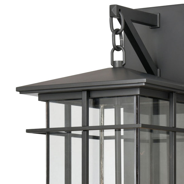 Atlas Oak Park 22'' High 3-Light Outdoor Sconce - Stylish Matte Black Fixture for Timeless Curb Appeal OL11193-BK