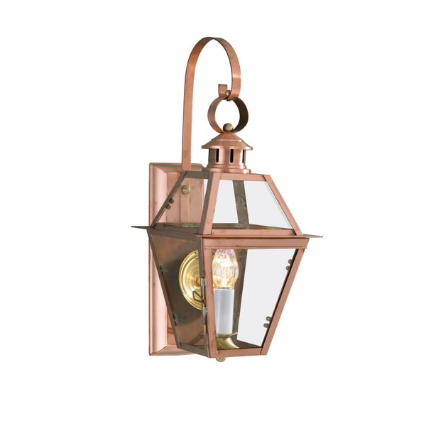 Atlas Olde Colony 22'' Outdoor Lantern Sconce - Timeless Design with Clear Glass, Ideal for Entryways & Patios Copper OL11195-CO