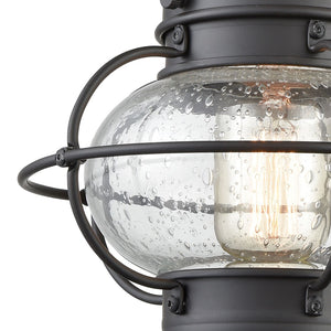 Atlas Onion Outdoor Sconce - Classic Lantern Design with Seeded Glass for Elegant Illumination Outdoors Oil Rubbed Bronze 8'' OL11197-BZ
