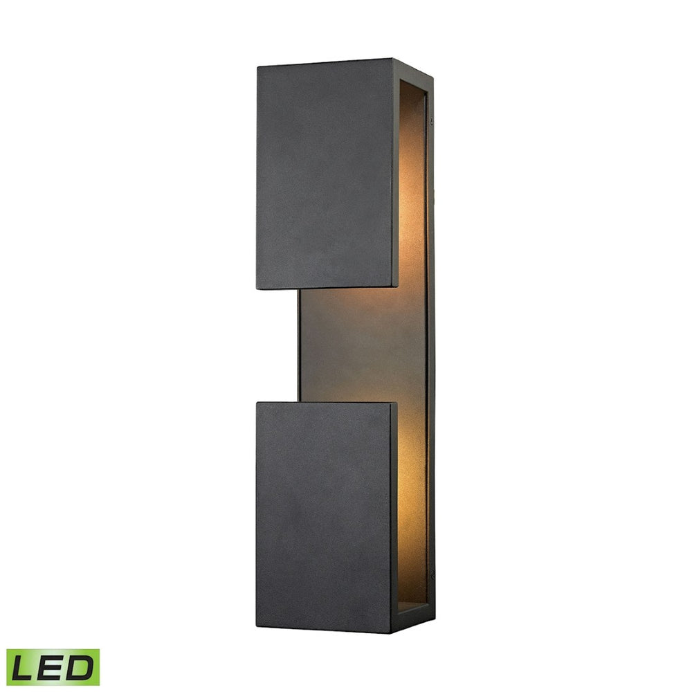 Atlas Pierre 19" High 1-Light Outdoor Sconce - Modern Matte Black Design for Entryways & Patios OL11203-BK