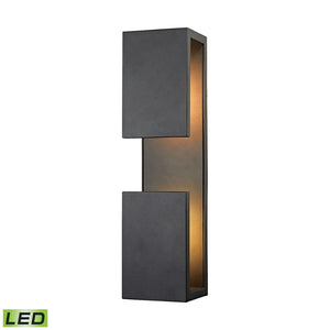 Atlas Pierre 19" High 1-Light Outdoor Sconce - Modern Matte Black Design for Entryways & Patios OL11203-BK
