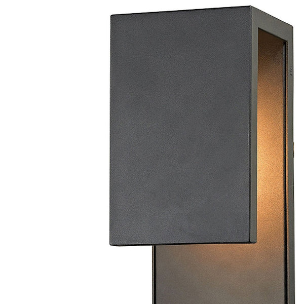 Atlas Pierre 19" High 1-Light Outdoor Sconce - Modern Matte Black Design for Entryways & Patios OL11203-BK