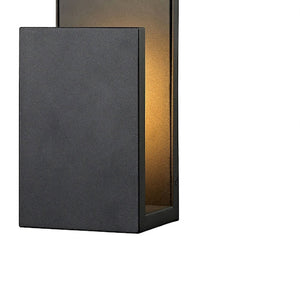 Atlas Pierre 19" High 1-Light Outdoor Sconce - Modern Matte Black Design for Entryways & Patios OL11203-BK