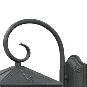 Atlas Ridgewood Outdoor Wall Sconce - Elegant Transitional Design with Clear Glass Panels for Charming Illumination Matte Textured Black 7'' OL11213-BK