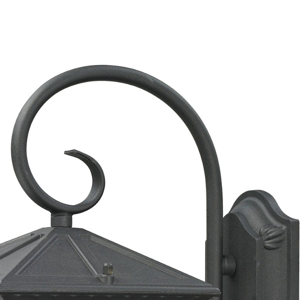Atlas Ridgewood Outdoor Wall Sconce - Elegant Transitional Design with Clear Glass Panels for Charming Illumination Matte Textured Black 7'' OL11213-BK