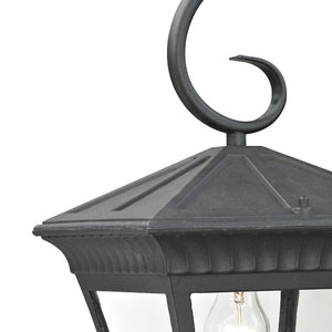 Atlas Ridgewood Outdoor Wall Sconce - Elegant Transitional Design with Clear Glass Panels for Charming Illumination Matte Textured Black 11'' OL11215-BK