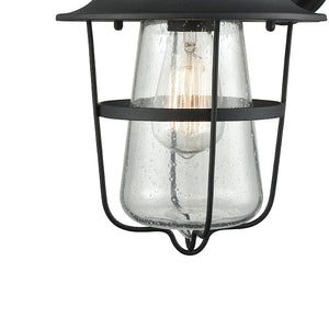 Atlas San Mateo 15" High Outdoor Sconce - Mission-Style Metal Light Fixture in Textured Matte Black Finish OL11216-BK