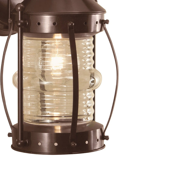 Atlas Seafarer Outdoor Wall Sconce - Nautical Lantern Design for Entryways, Porches, and Patios Bronze 20.5'' OL11218-BZ
