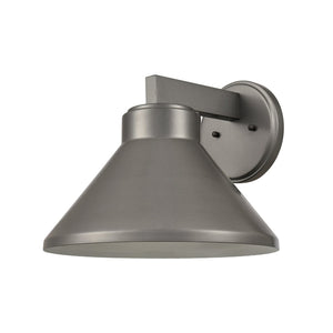 Atlas Thane Outdoor Wall Sconce - Stylish 1-Light Fixture for Patios and Entryways with Modern Design Hematite 12'' OL11222-GY