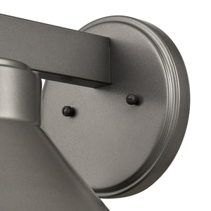 Atlas Thane Outdoor Wall Sconce - Stylish 1-Light Fixture for Patios and Entryways with Modern Design Hematite 12'' OL11222-GY