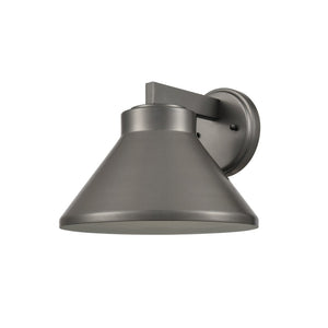 Atlas Thane Outdoor Wall Sconce - Stylish 1-Light Fixture for Patios and Entryways with Modern Design Hematite 10'' OL11223-GY