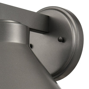 Atlas Thane Outdoor Wall Sconce - Stylish 1-Light Fixture for Patios and Entryways with Modern Design Hematite 10'' OL11223-GY