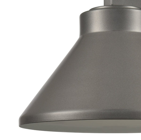 Atlas Thane Outdoor Wall Sconce - Stylish 1-Light Fixture for Patios and Entryways with Modern Design Hematite 10'' OL11223-GY