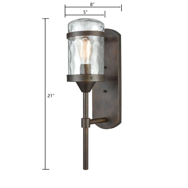 Atlas Torch 21'' High Outdoor Sconce in Hazelnut Bronze - Elegant Wall-Mounted Lighting for Curb Appeal OL11225-BZ