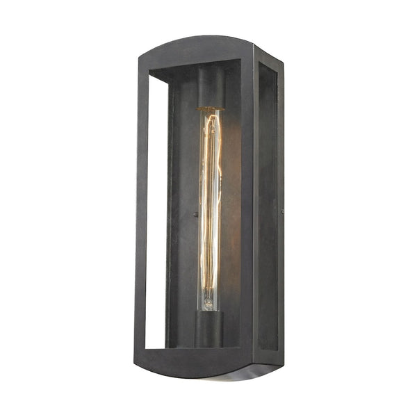 Atlas Trenton Outdoor Lantern-Style Sconce – Elegant Design for Patios and Entries, Weather-Resistant Appeal Blackened Bronze 6'' OL11226-BZ