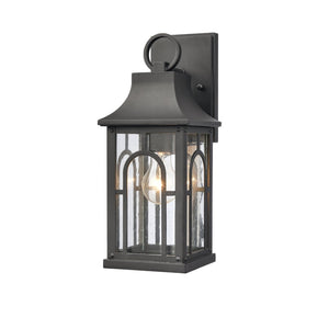 Atlas Triumph 1-Light Outdoor Sconce - Timeless Classical Design with Durable Construction and Warm Glow Textured Black 5.75'' OL11228-BK